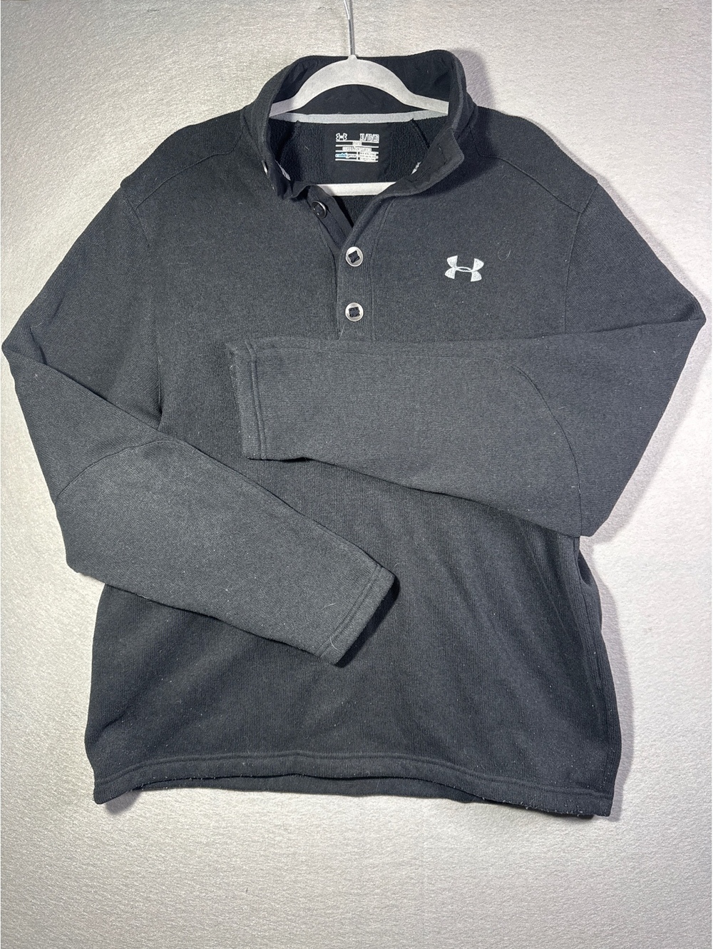 Under Armour Men's ColdGear Loose Fit Pullover Sweatshirt XL Black